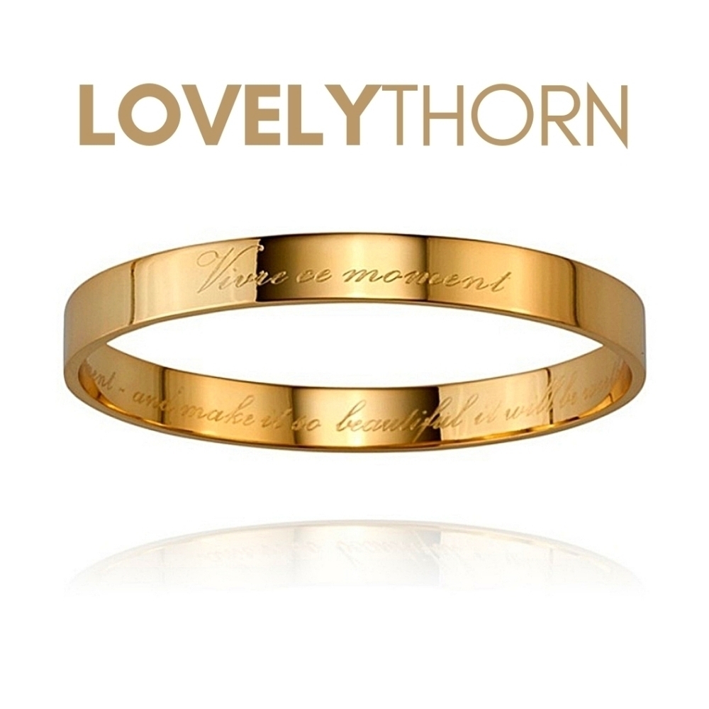 SAMANTHA WILLS // ltd ed "vivre ce moment, live this moment..." gold bangle